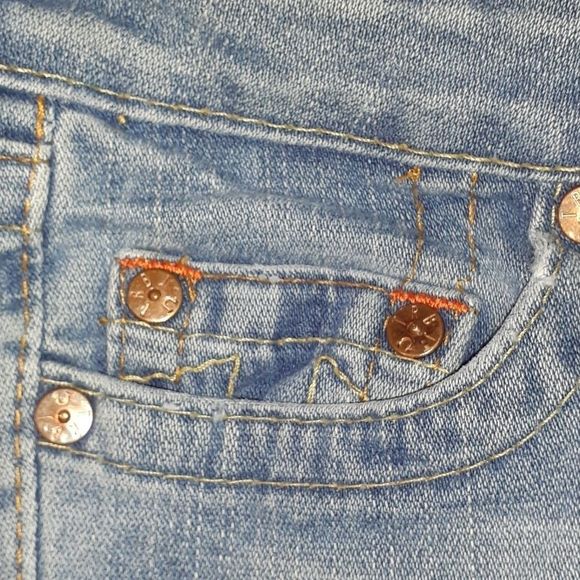 True Religion Johnny Light‎ Wash Straight Leg Jeans - Picture 3 of 8